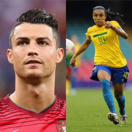 كريستيانو رونالدو ومارتا - أفضل لاعبي كرة القدم في العالم