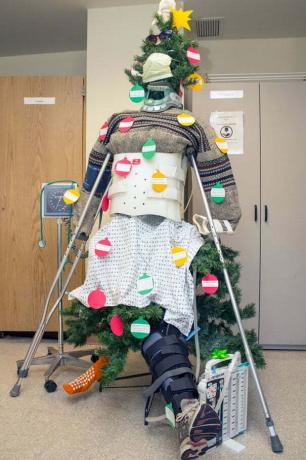 vianočný stromček v tvare pacienta