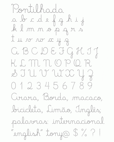 Cuaderno de caligrafía para imprimir con letras punteadas en PDF