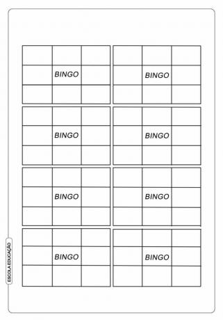 Carte de bingo de mots d'alphabétisation