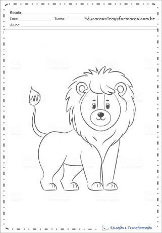 Dibujos de leones para colorear e imprimir
