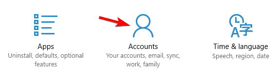 settings accounts