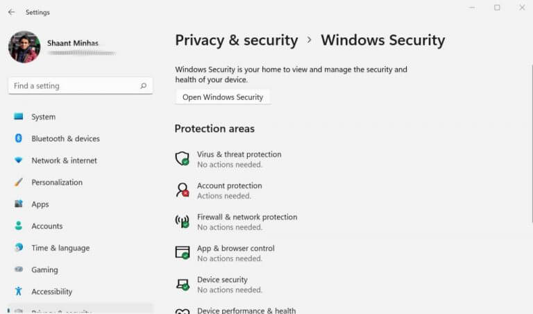 menu sécurité windows