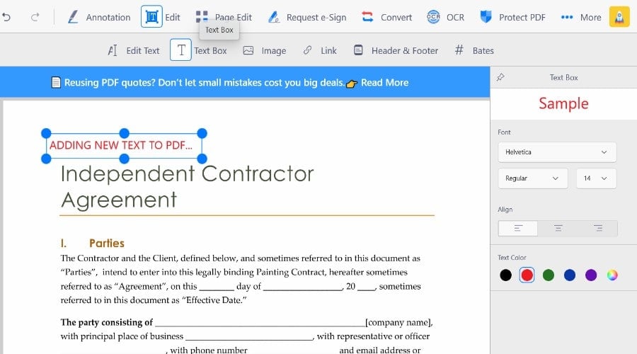 KDAN PDF Reader - Editando PDFs