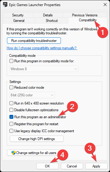 Run the app as an administrator