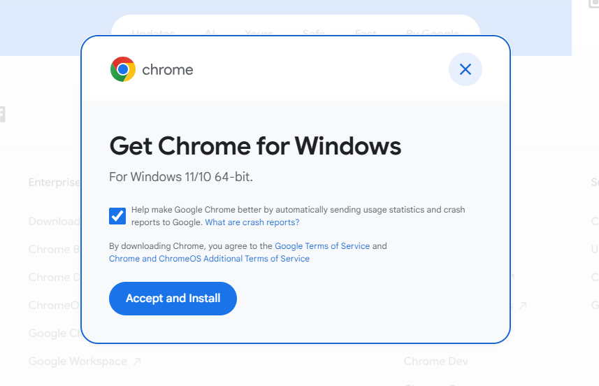 Accept and Install