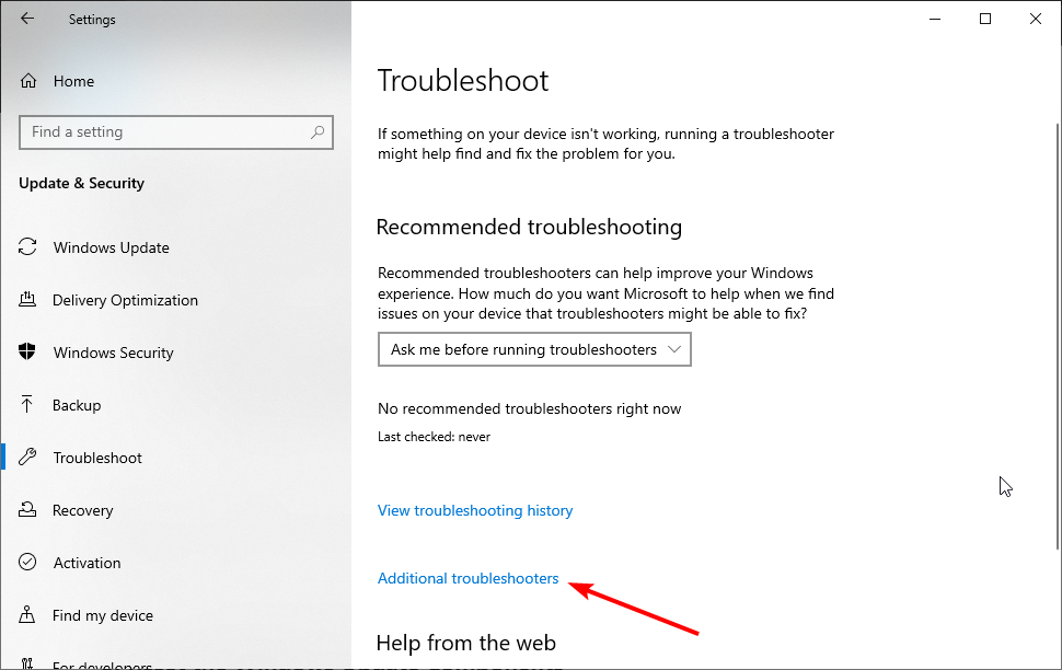 additional troubleshooters