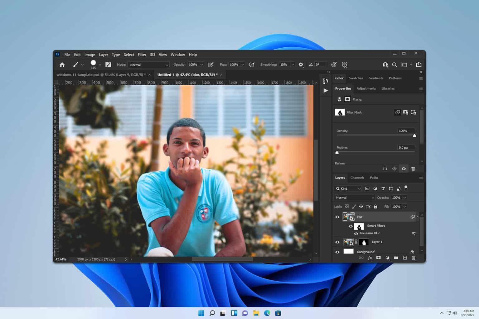 Wie man den Hintergrund in Photoshop unscharf macht: 3 Möglichkeiten