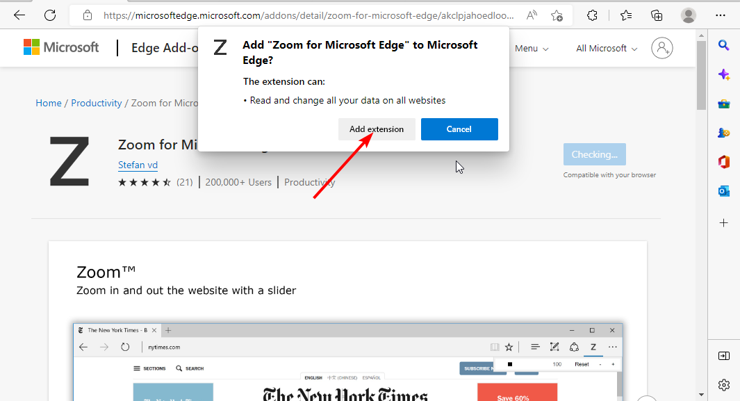 add extension