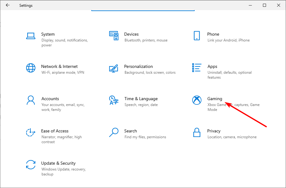 option gaming features arent available for the windows desktop
