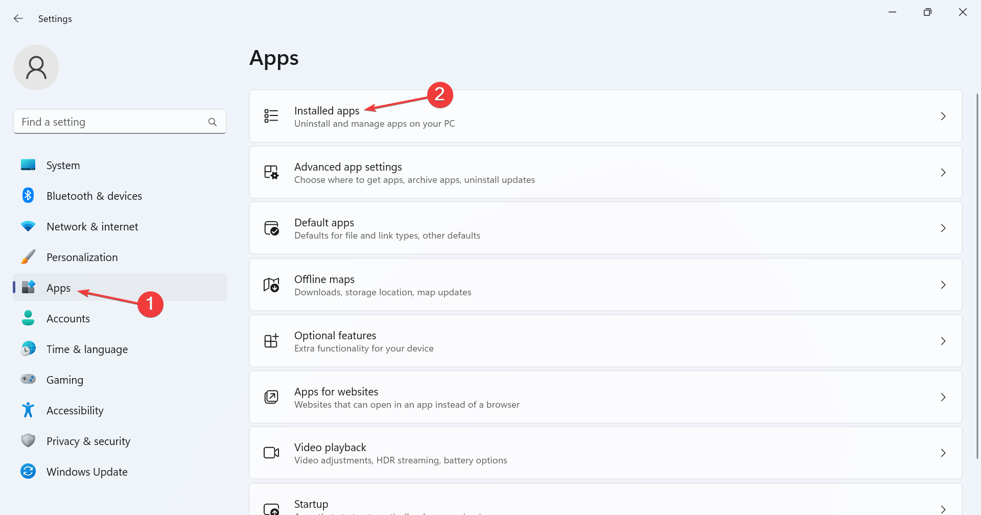 installed apps