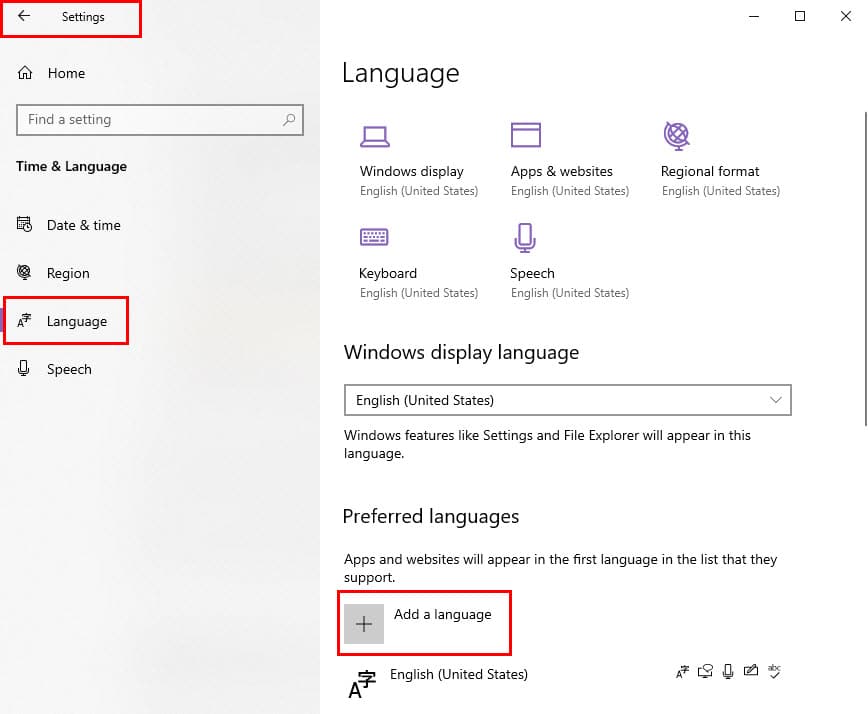 add language