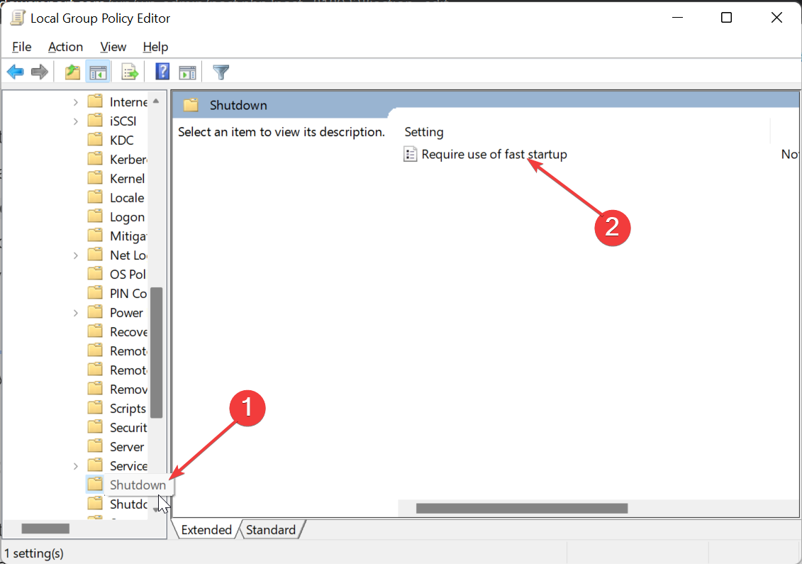 arrêt désactiver le démarrage rapide windows 11