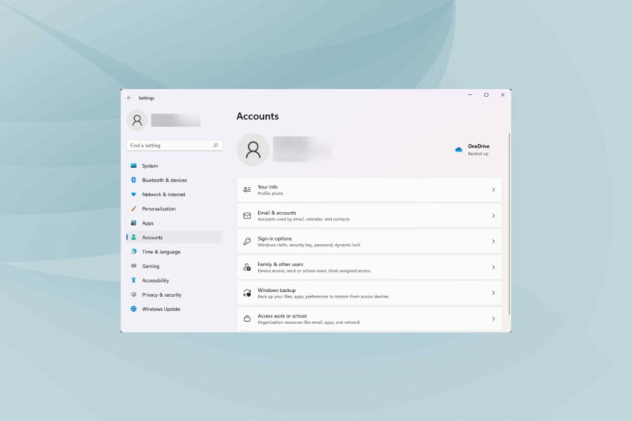 Параметры входа не работают в Windows 11
