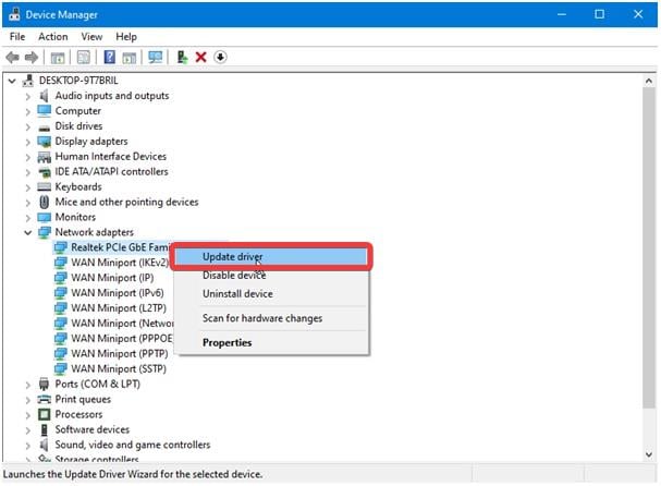 Драйвер контроллера Realtek PCIe GBE Family для Windows