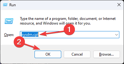 sysdm.cpl Janela de execução - ERROR_RANGE_NOT_FOUND