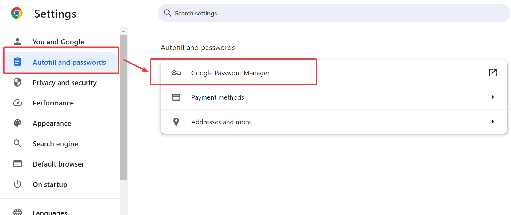 chrome autofill and passwords