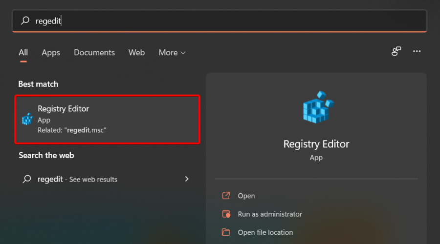 registry editor search