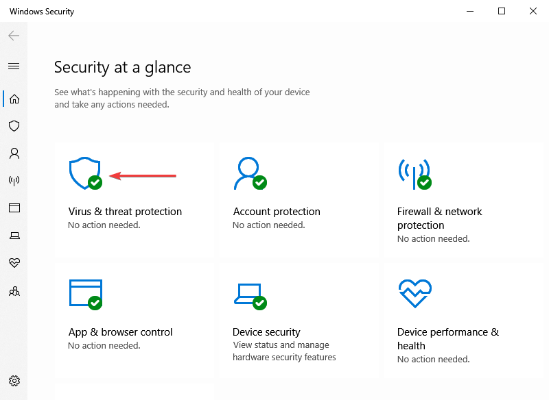 Virus & threat protection