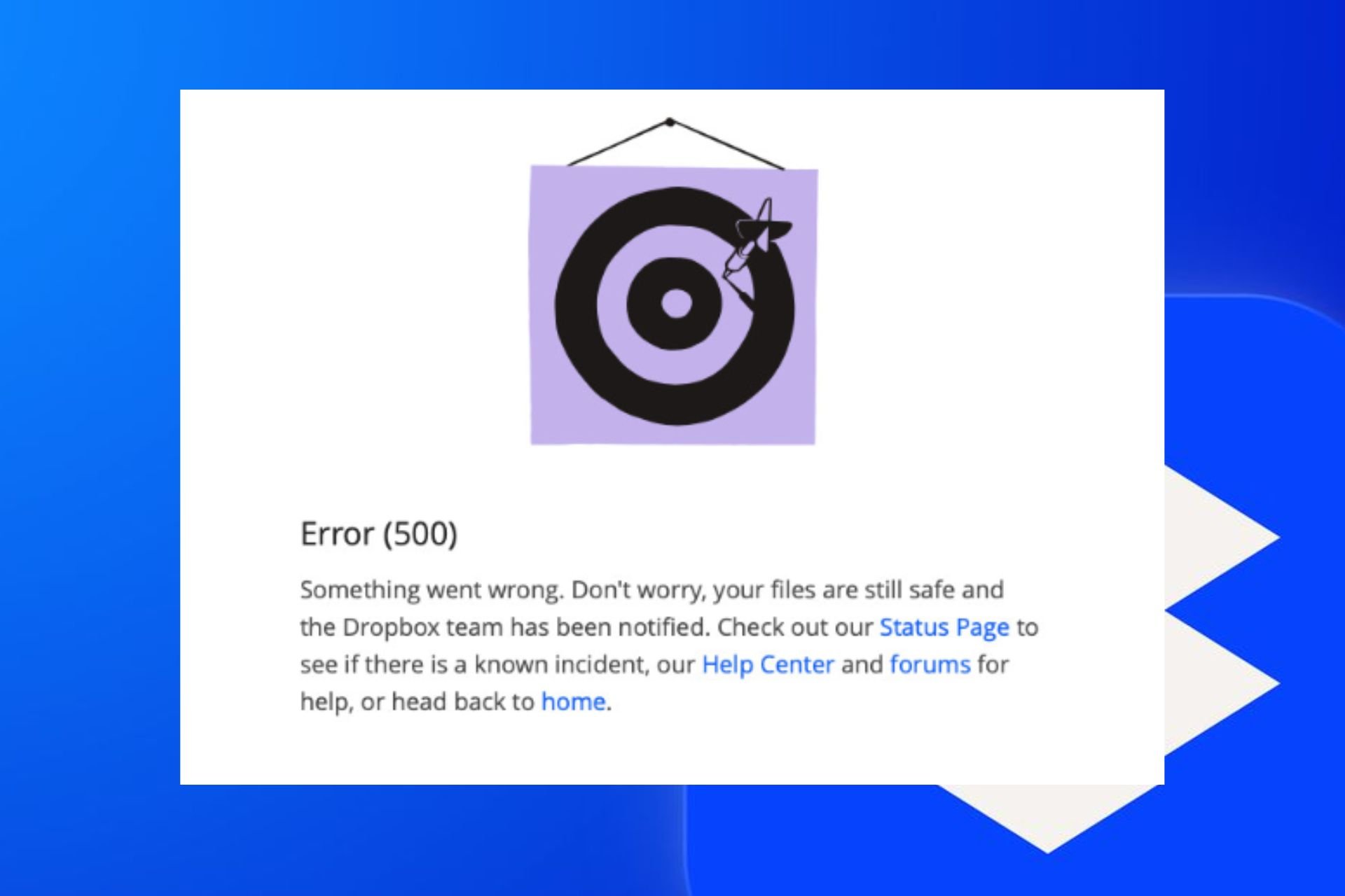 Dropbox Fehler 500