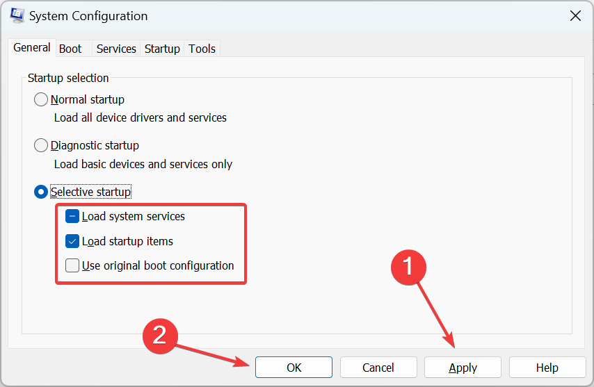 démarrage dans la configuration système windows 10