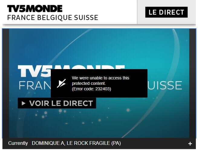 el código de error 232403 de TV5Monde