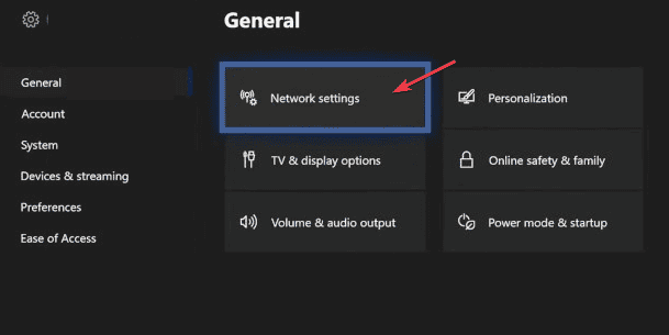 ネットワーク設定Xbox