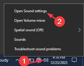 Abrir Configurações de Som - equalização de volume windows 10
