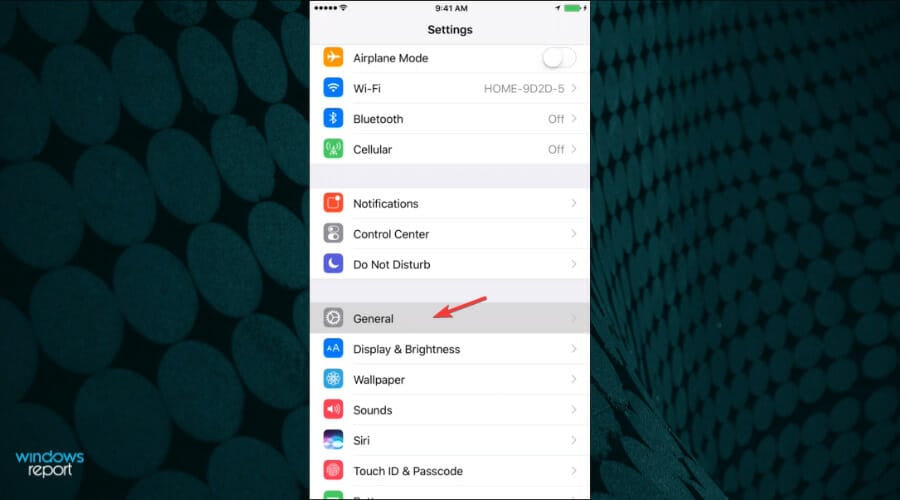 ios general settings