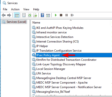 IPsec Policy Agent service