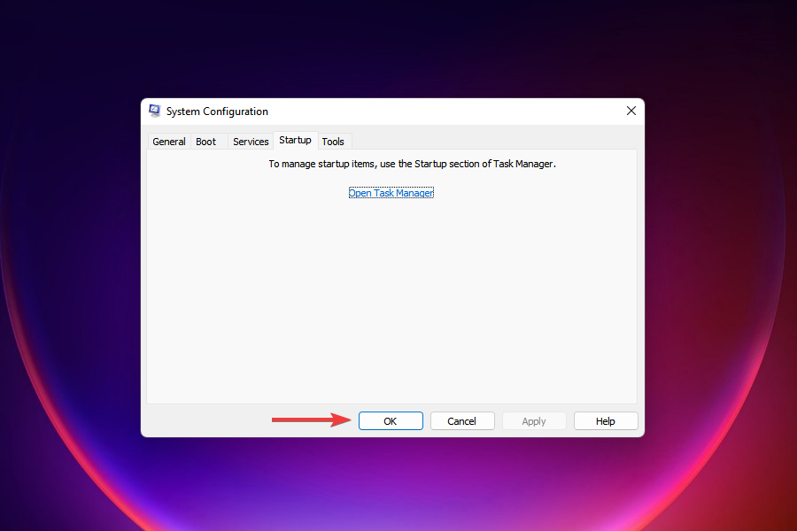 click OK