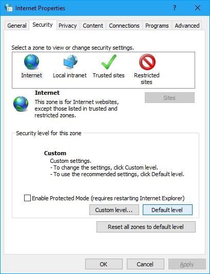 impostazioni di sicurezza attuali consentono a questo file di essere scaricato predefinito-1