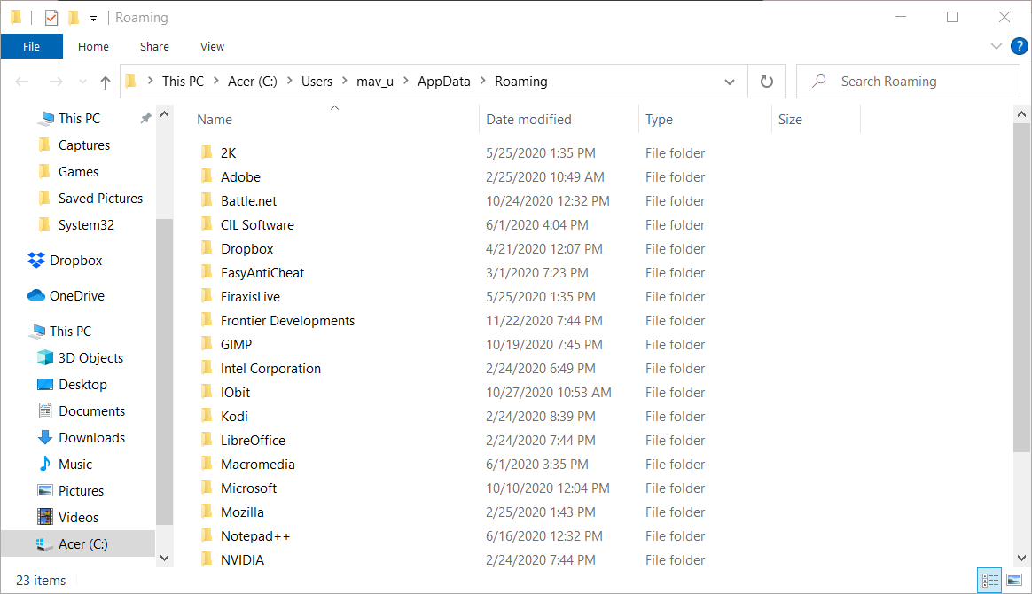 Cartella Roaming minecraft non si apre windows 10