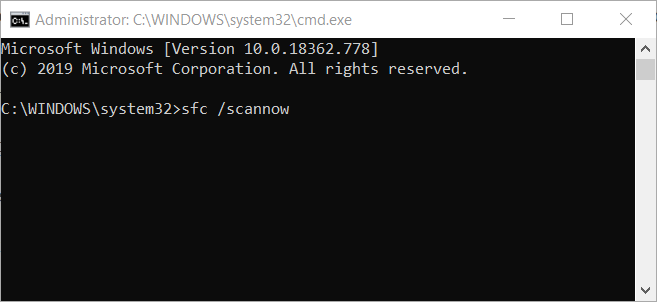 System File Checker command Fix 0x00000016, 0x00000017