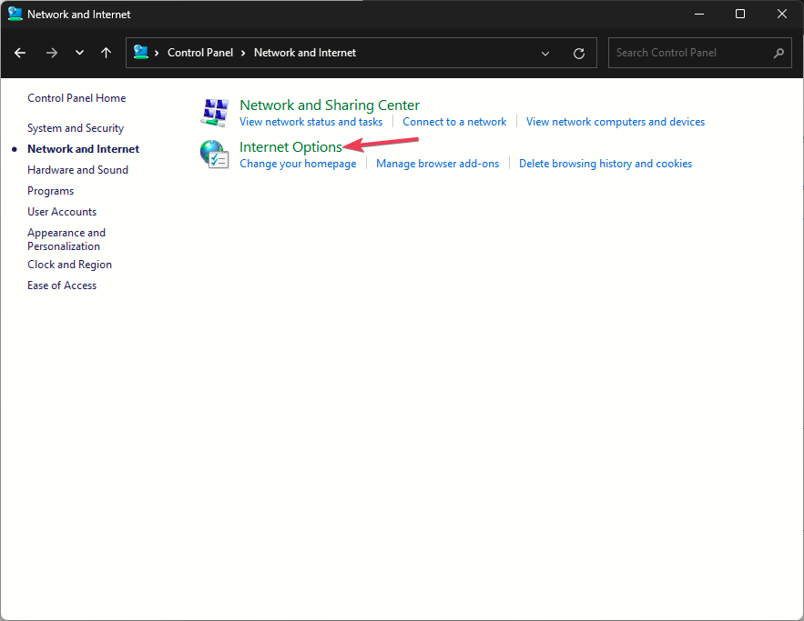 인터넷 옵션 - err_proxy_connection_failed