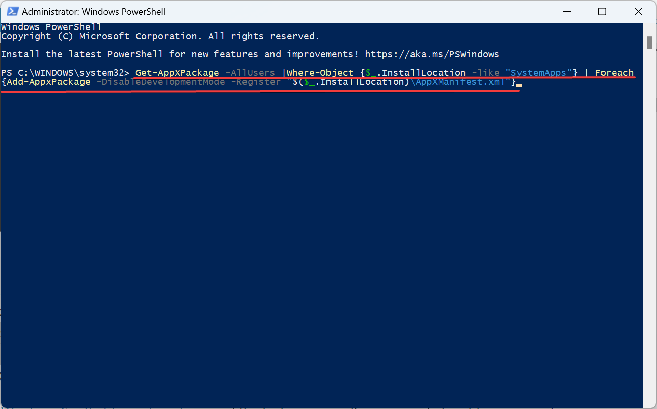再登録してロック画面の背景が青い画面に戻る修正 Windows 11