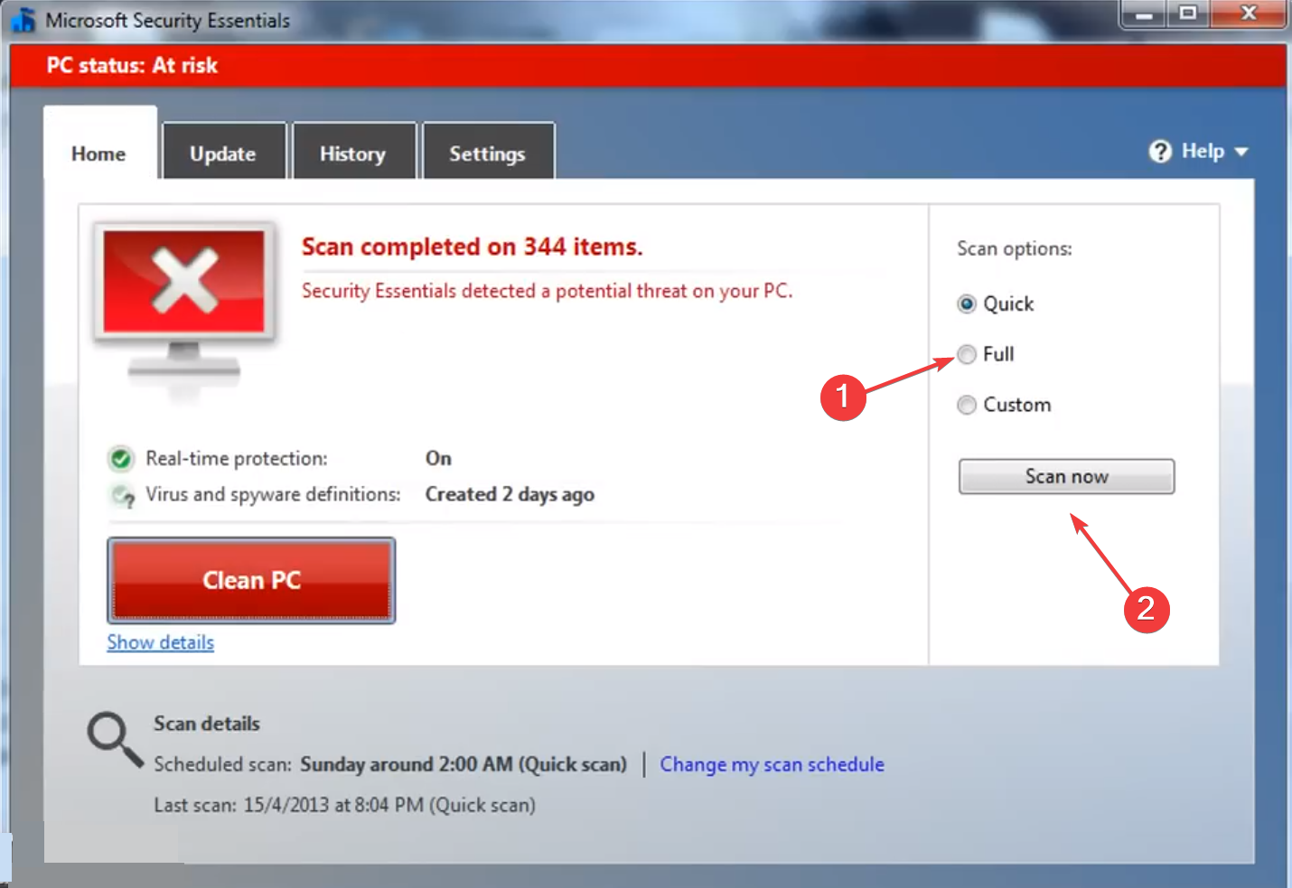 verificação de malware