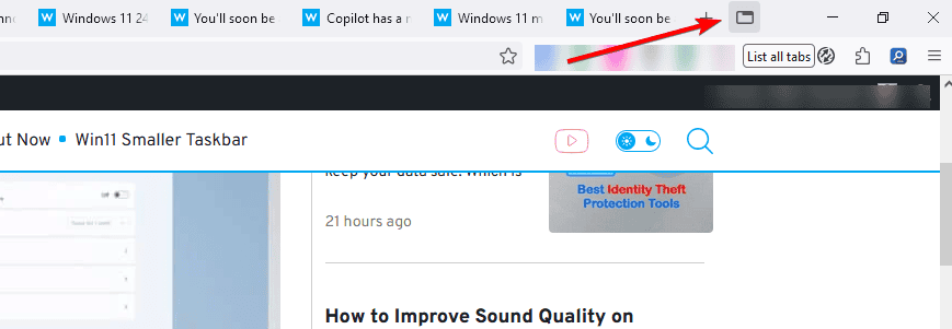 alle tabs auflisten firefox symbol