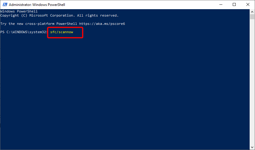 powershell sfc