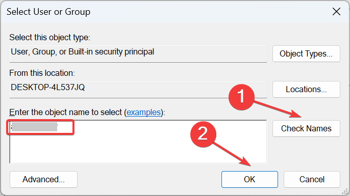 名前の確認をしてロック画面の背景が青い画面に戻る修正 Windows 11
