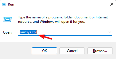 esegui comando mmsys.cpl