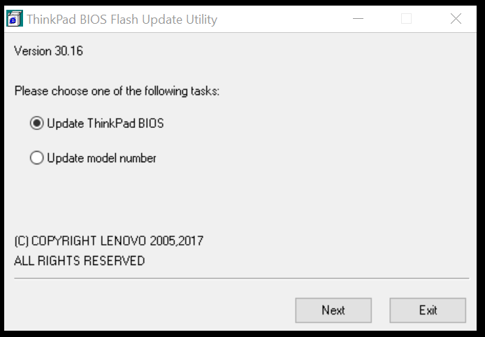 mettre à jour le BIOS sur Lenovo