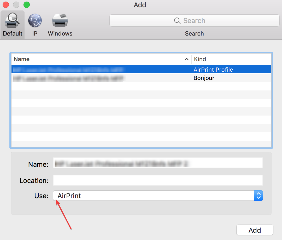 airprint verwenden