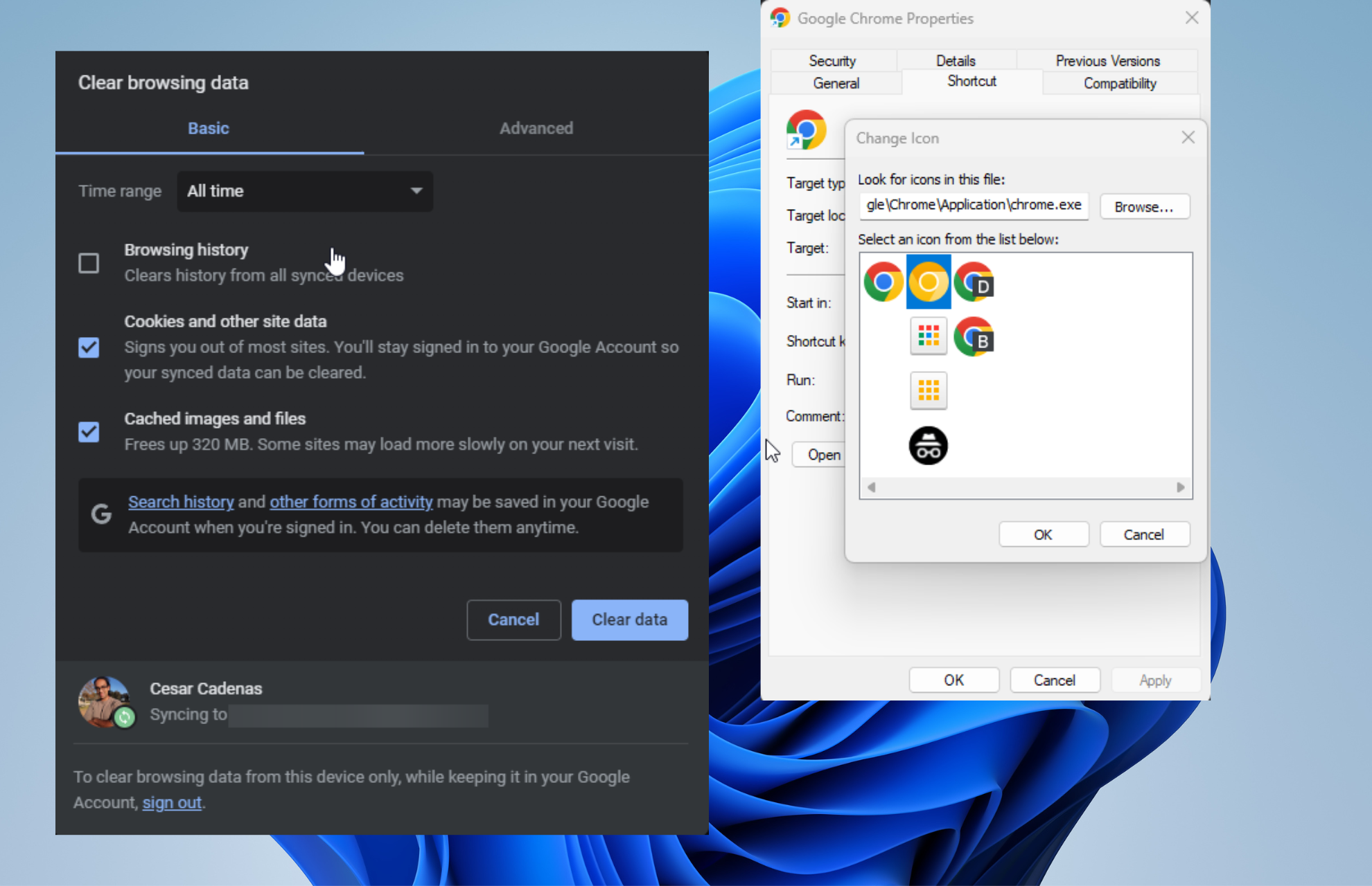 icône Google Chrome manquante Windows 11