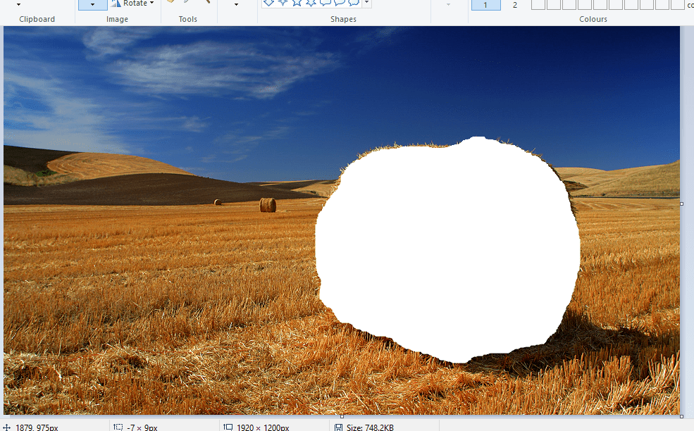 transparenter Hintergrund in Paint auf Windows 10