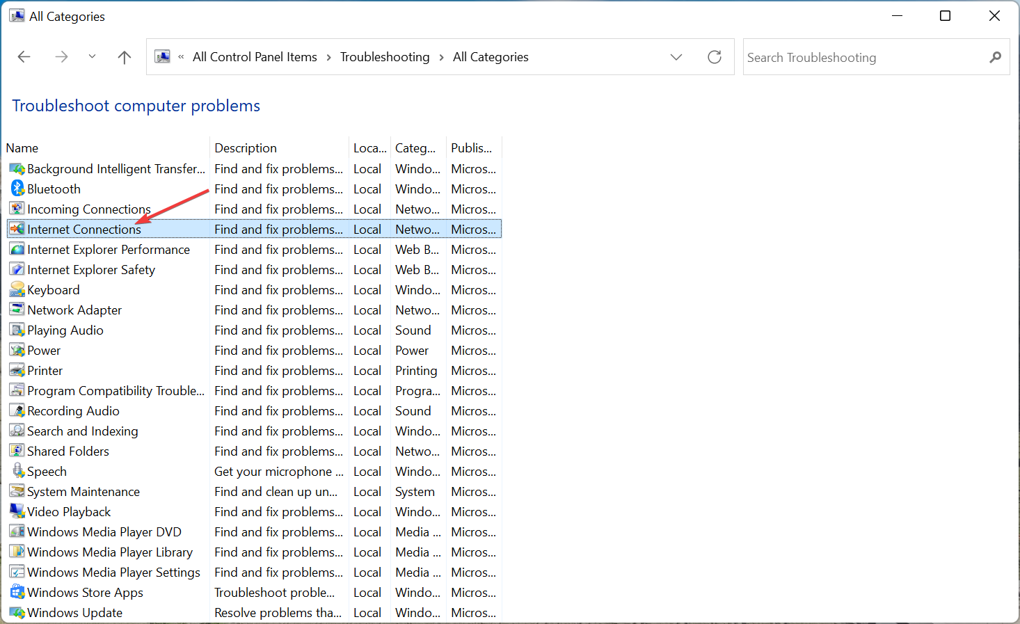 Internet connections to fix browser not working windows 10