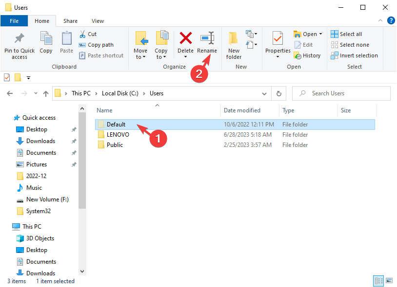 Renomeie a pasta pasta de usuário local windows 10