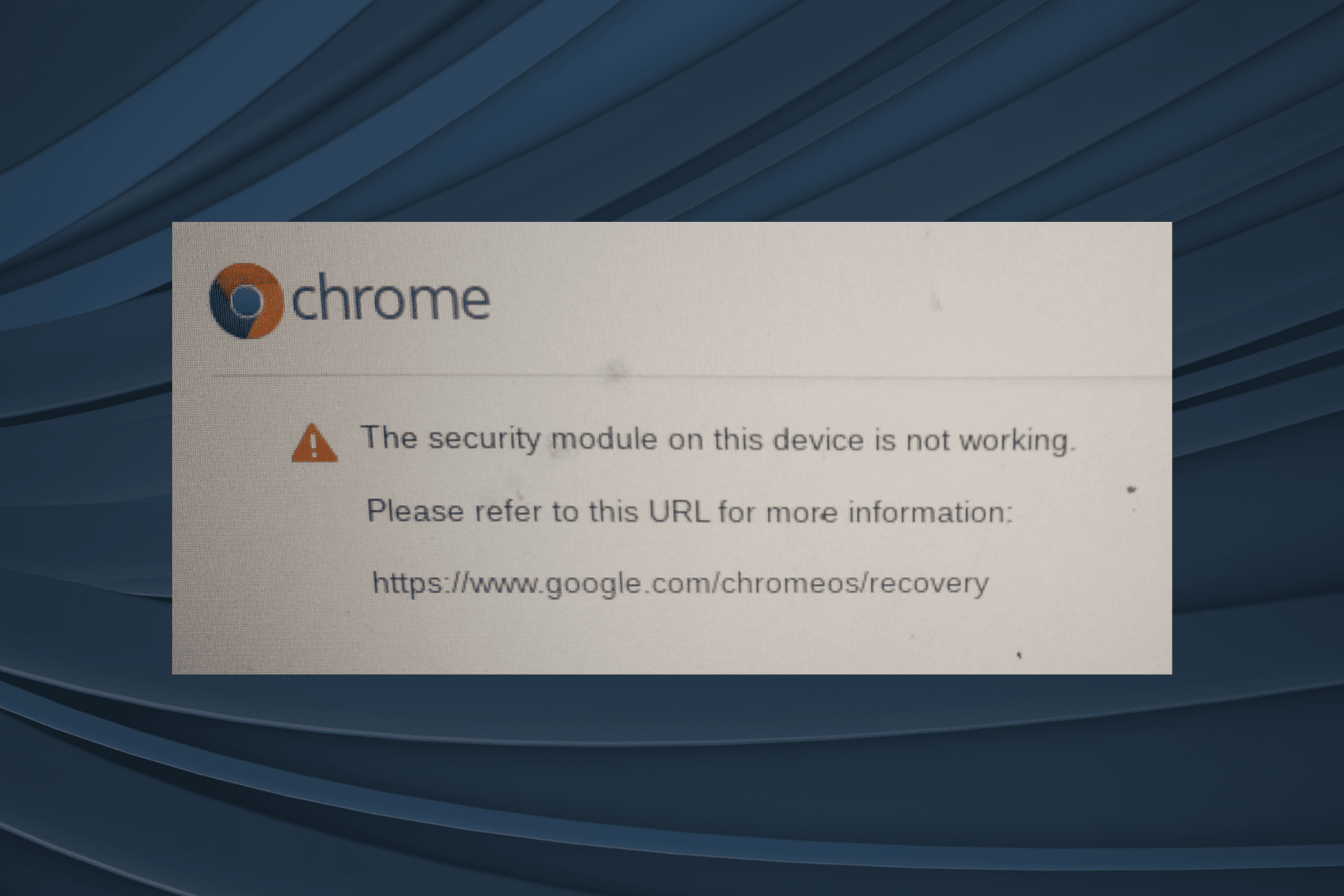 このデバイスのセキュリティ モジュールが機能していません Chromebook エラーを修正