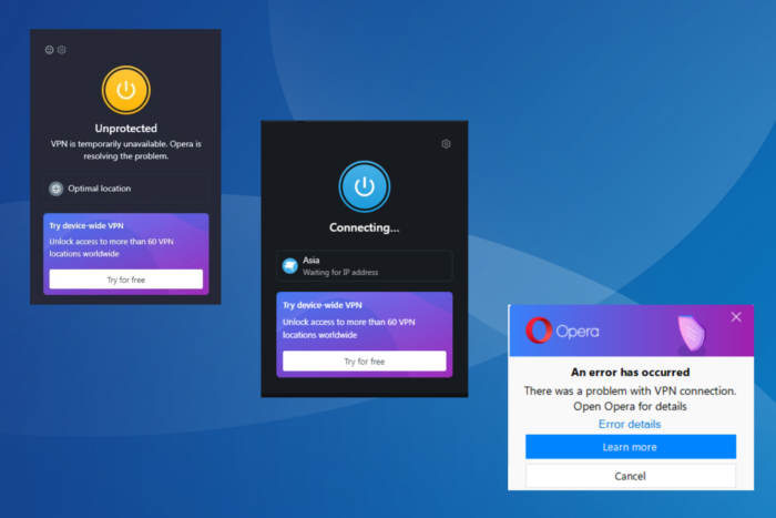 opera vpn keine verbindung