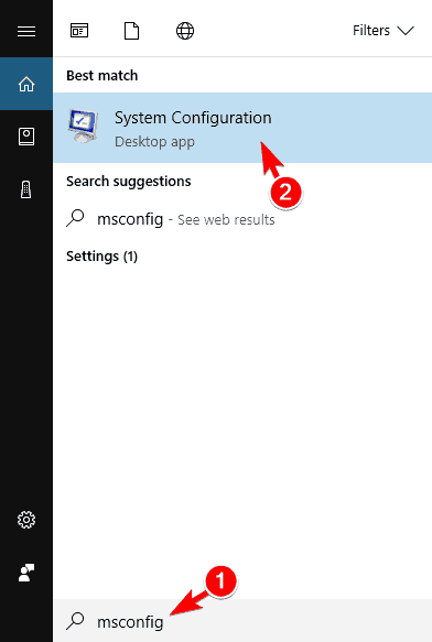 configuracion del sistema